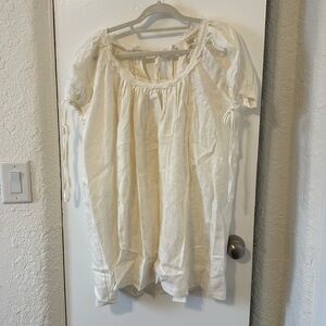 NWT Cream Linen Vrg Grl Dress (Aus size 10)